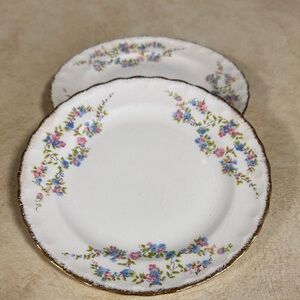 Three Vintage Pope Gosser Side Plates Blue Belle